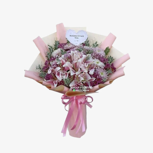 Buket Bunga Lily Pink